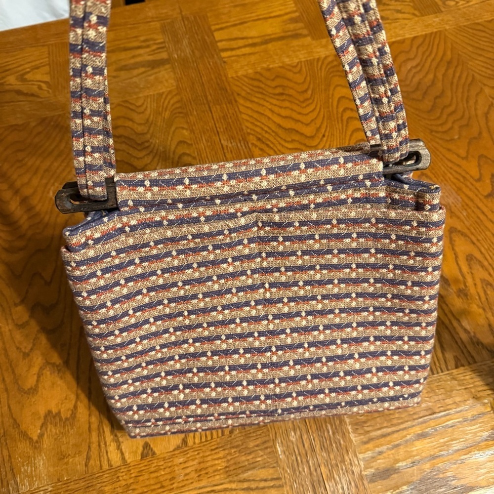 Vintage Toby Weston Woodland Hills Textile Tapestry Multi-Color Purse Bag Tote - Picture 4 of 14